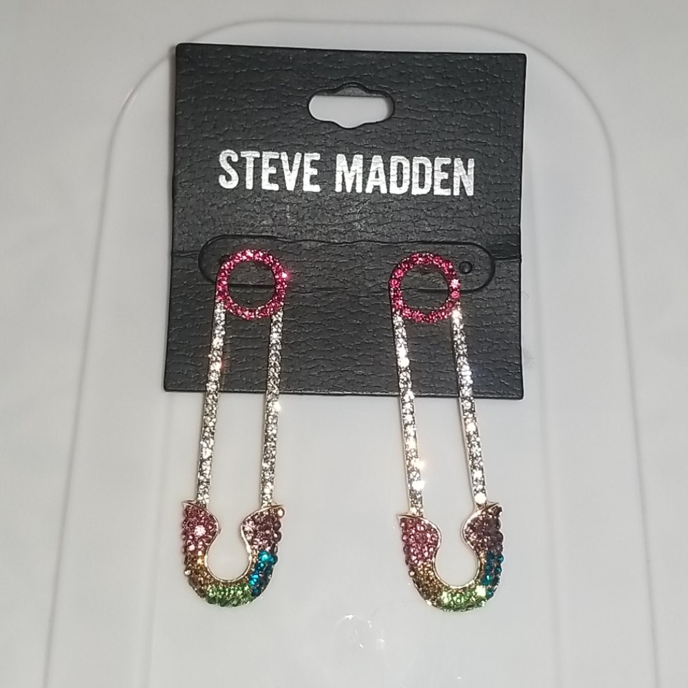 Steve Madden Safety Pin Earrings